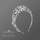 Organic floral leaf tiara style crown  - brushed silver, gold or rose gold (any custom finishes available)