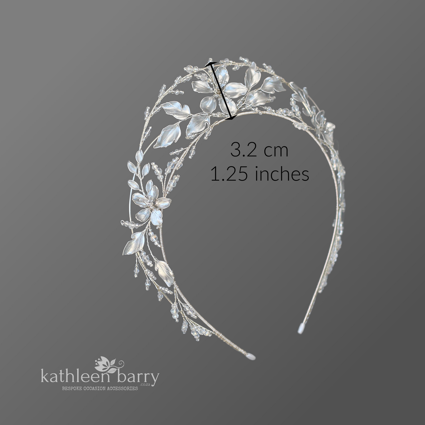 Organic floral leaf tiara style crown  - brushed silver, gold or rose gold (any custom finishes available)