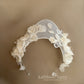 Mesh floral tiara custom order for CaileighJayne - Ivory floral crown