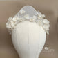 Mesh floral tiara custom order for CaileighJayne - Ivory floral crown