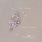 Statement lilac floral hoop earrings - custom colors to order