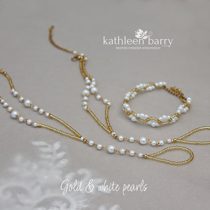 Cherize Barefoot Jewellery Sandals for Brides and bridal party - (Pair) Available in Rose gold, gold or silver