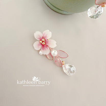 Sakura Cherry Blossom earrings - Gold, silver or rose-gold colors to order