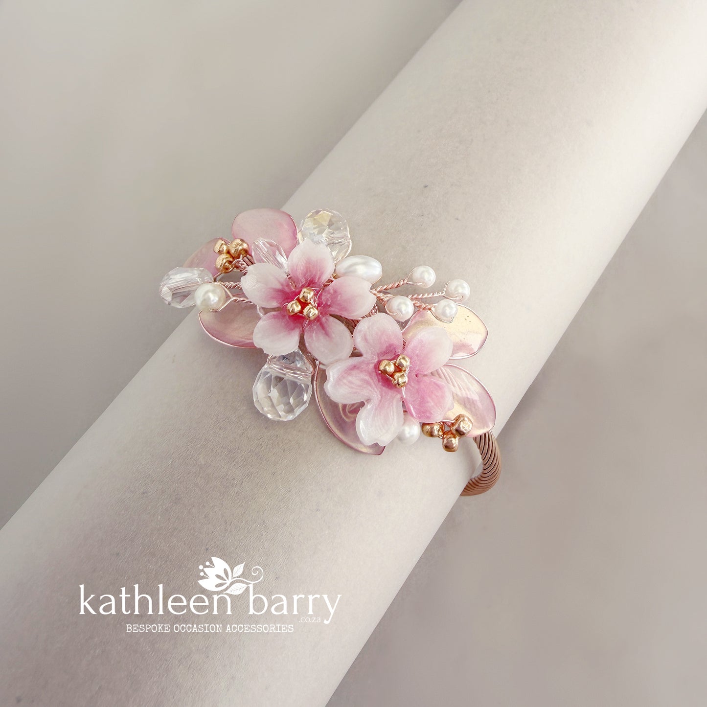 Sakura Cherry Blossom Bracelet - Gold, silver or rose-gold colors to order