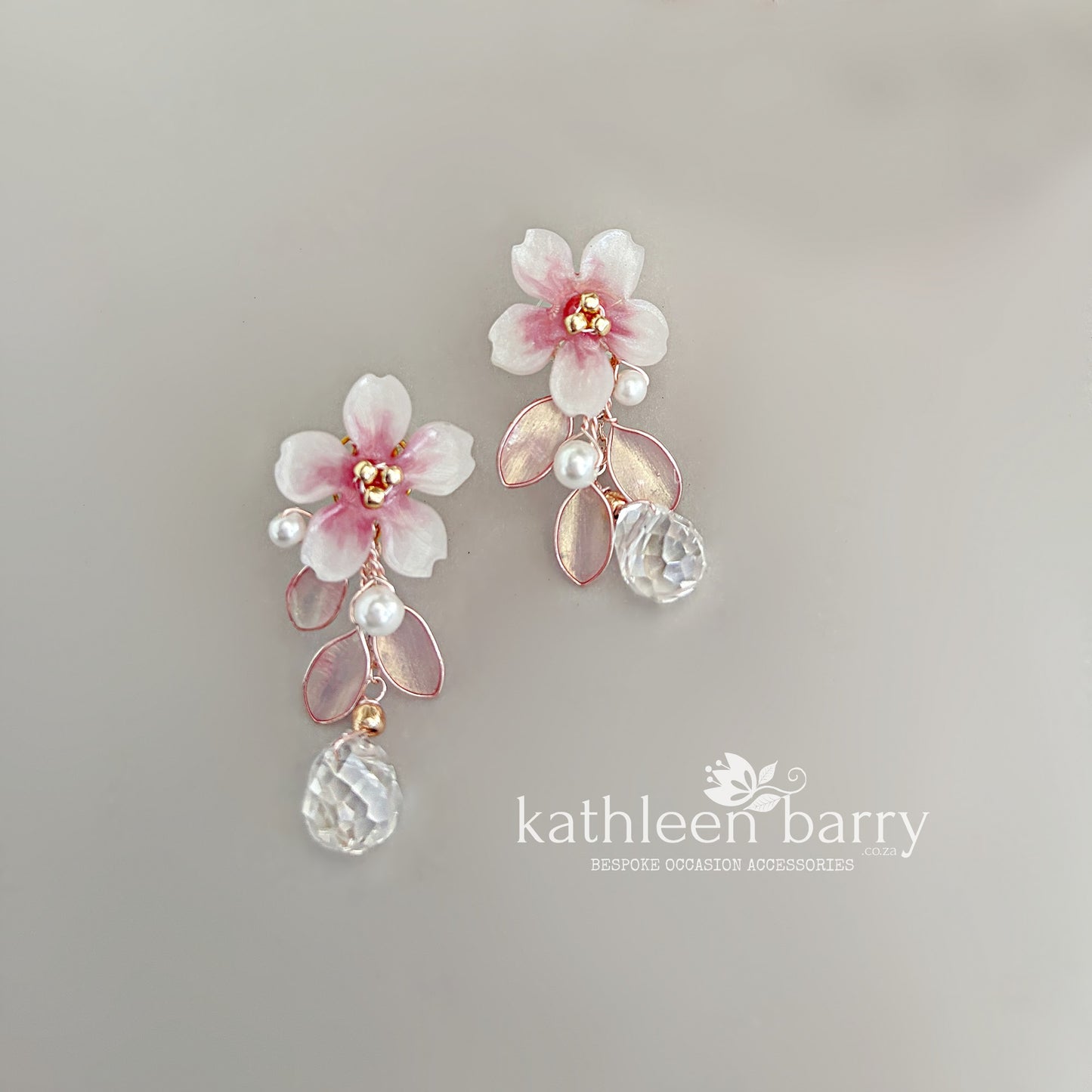 Sakura Cherry Blossom earrings - Gold, silver or rose-gold colors to order