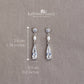 Dainty Art Deco inspired Pearl and Cubic Zirconia Drop Earrings – Silver Finish