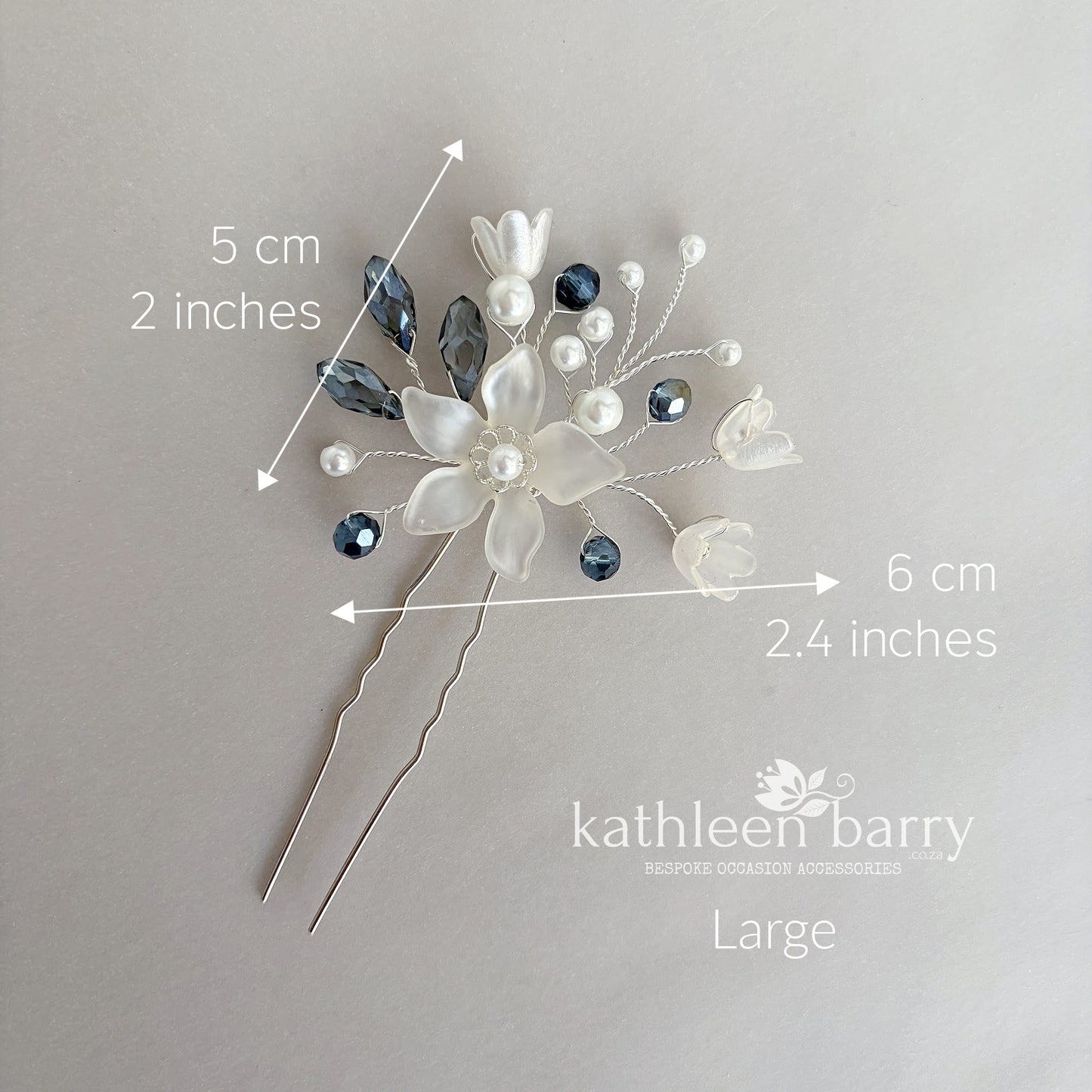 Something Blue Bridal Hair Pins, Navy Pearl Wedding Hair Accessories