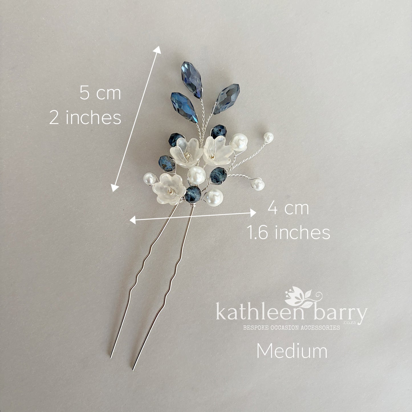 Something Blue Bridal Hair Pins, Navy Pearl Wedding Hair Accessories