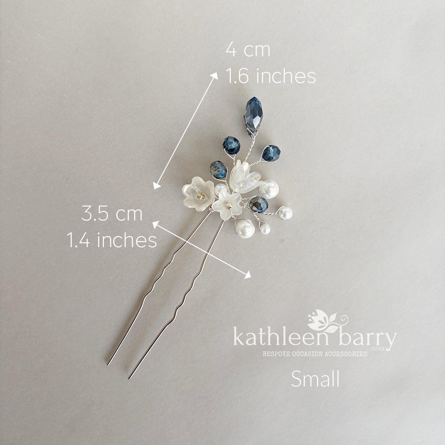Something Blue Bridal Hair Pins, Navy Pearl Wedding Hair Accessories