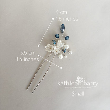 Something Blue Bridal Hair Pins, Navy Pearl Wedding Hair Accessories