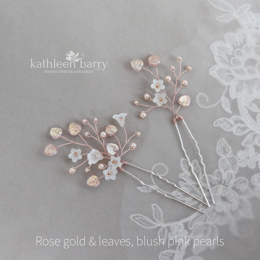 Eden Floral Bridal Hair Pins | Baby's Breath Inspired | Sold Individually or Set
