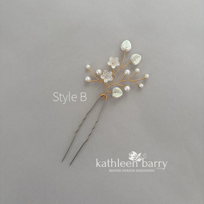 Eden Floral Bridal Hair Pins | Baby's Breath Inspired | Sold Individually or Set