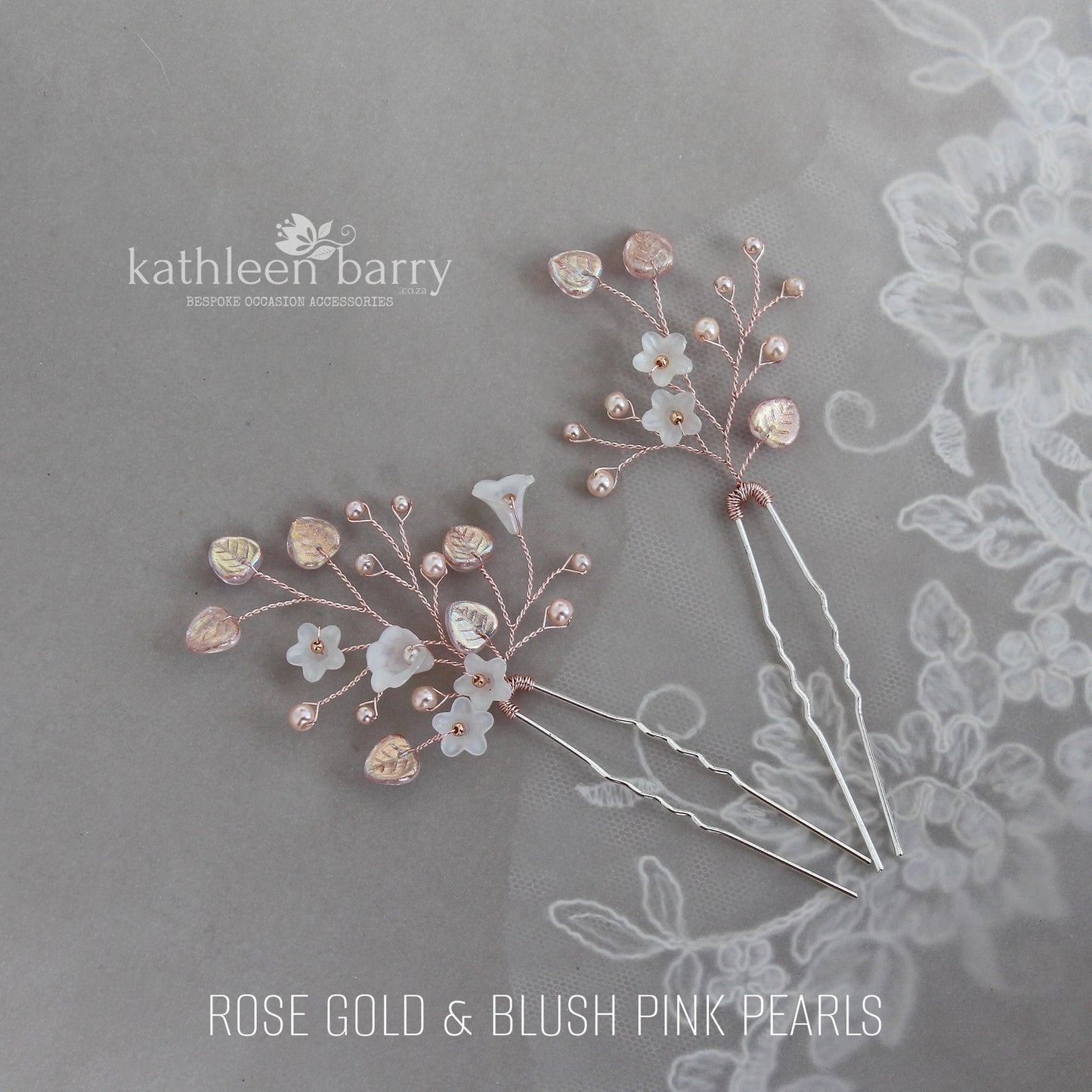 Eden pearly Hair pins - Available in Silver, gold & Rose gold - Sold individually