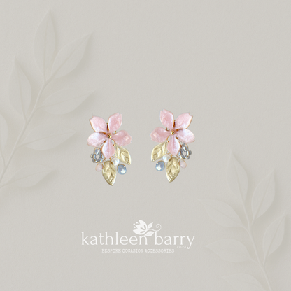 Gisela dainty floral stud earrings - custom colors to order STYLE Gisela
