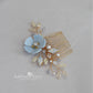 Gisela Flower leaf hair comb - assorted custom colors & finishes to order