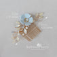 Gisela Flower leaf hair comb - assorted custom colors & finishes to order