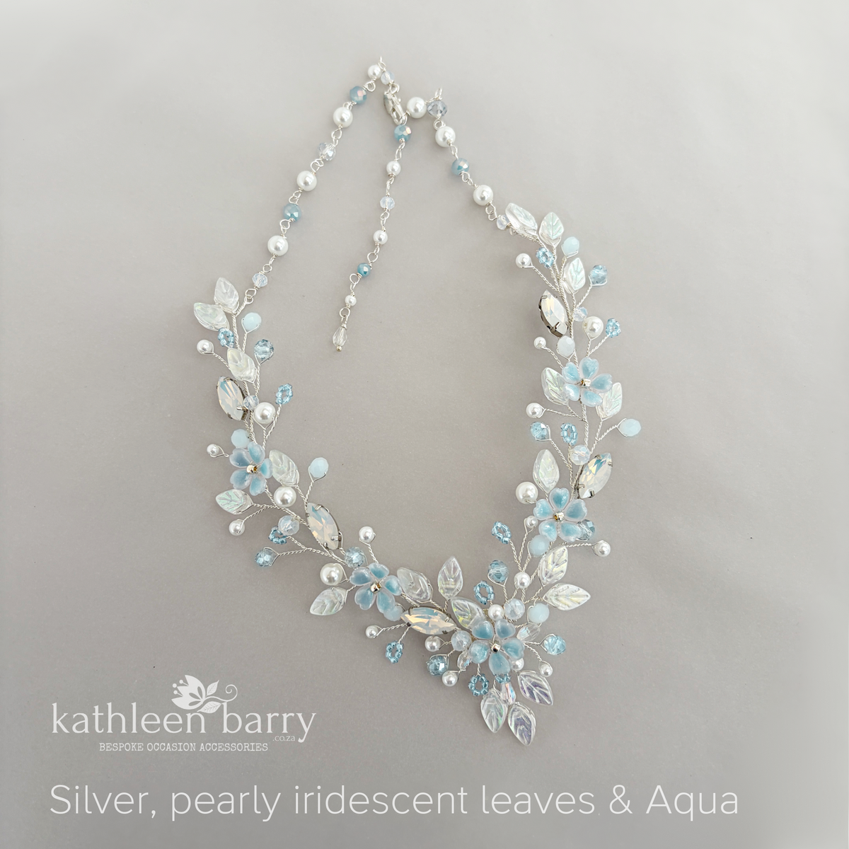Gisela statement floral wedding necklace - custom colors to order