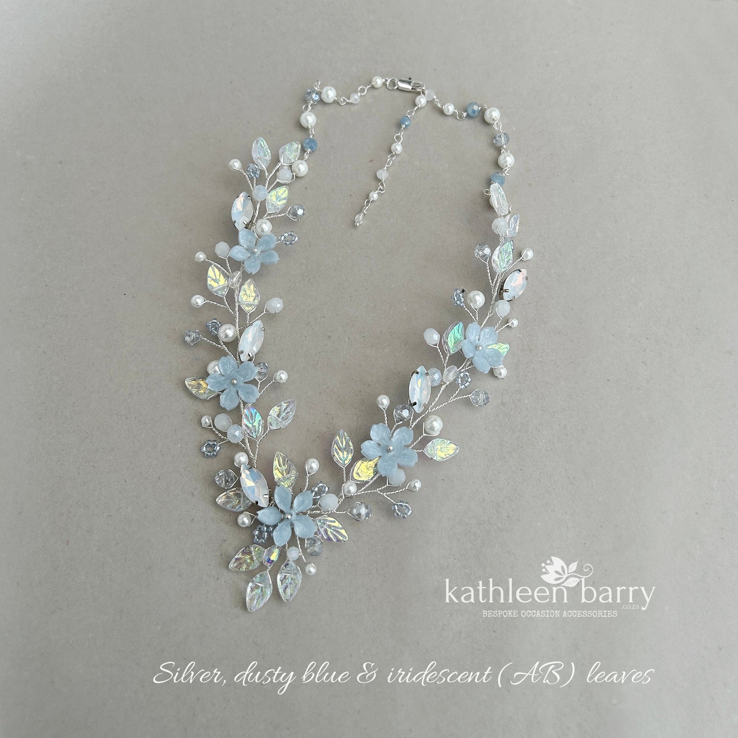 Gisela statement floral wedding necklace - custom colors to order