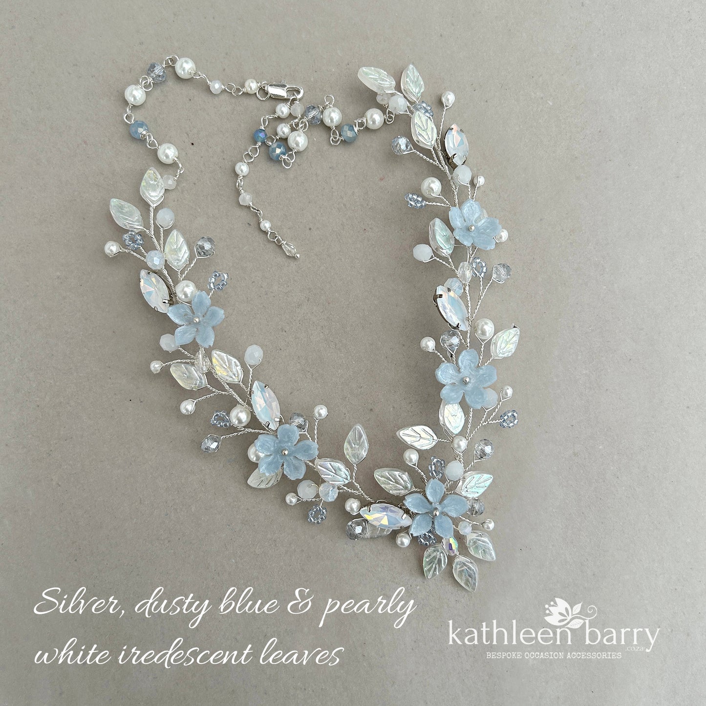 Gisela statement floral wedding necklace - custom colors to order
