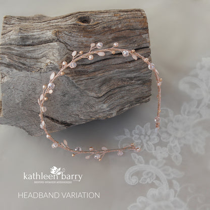 Maryke vine style wreath - SILVER, ROSE GOLD OR GOLD