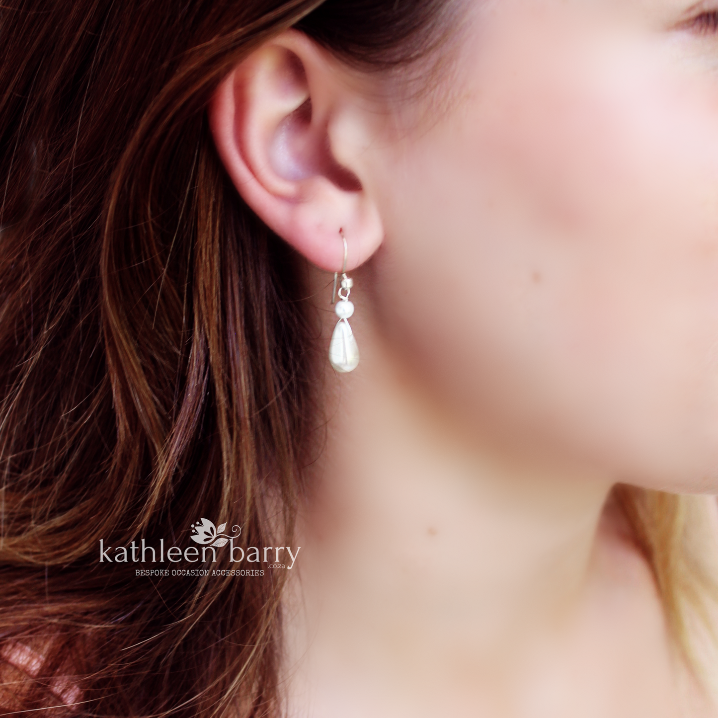 Jaclyn dainty pearl drop earrings - available in 3 pearl colors, rose gold, gold or silver finish