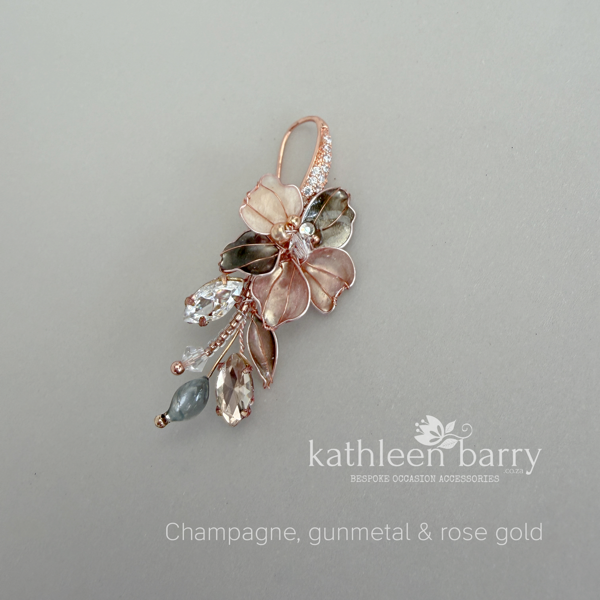 Janelle Floral Statement Earrings – Custom Color Formal Occasion Earrings