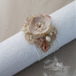 Jeanine wrist corsage cuff bracelet - Rose gold, gold or silver finish (colors on request)