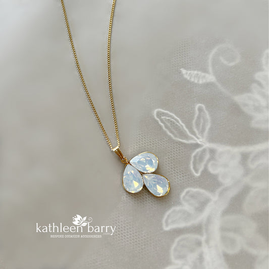 Jessica Rhinestone Earrings and necklace set (or individually) - gold or silver - assorted Rhinestone colors available