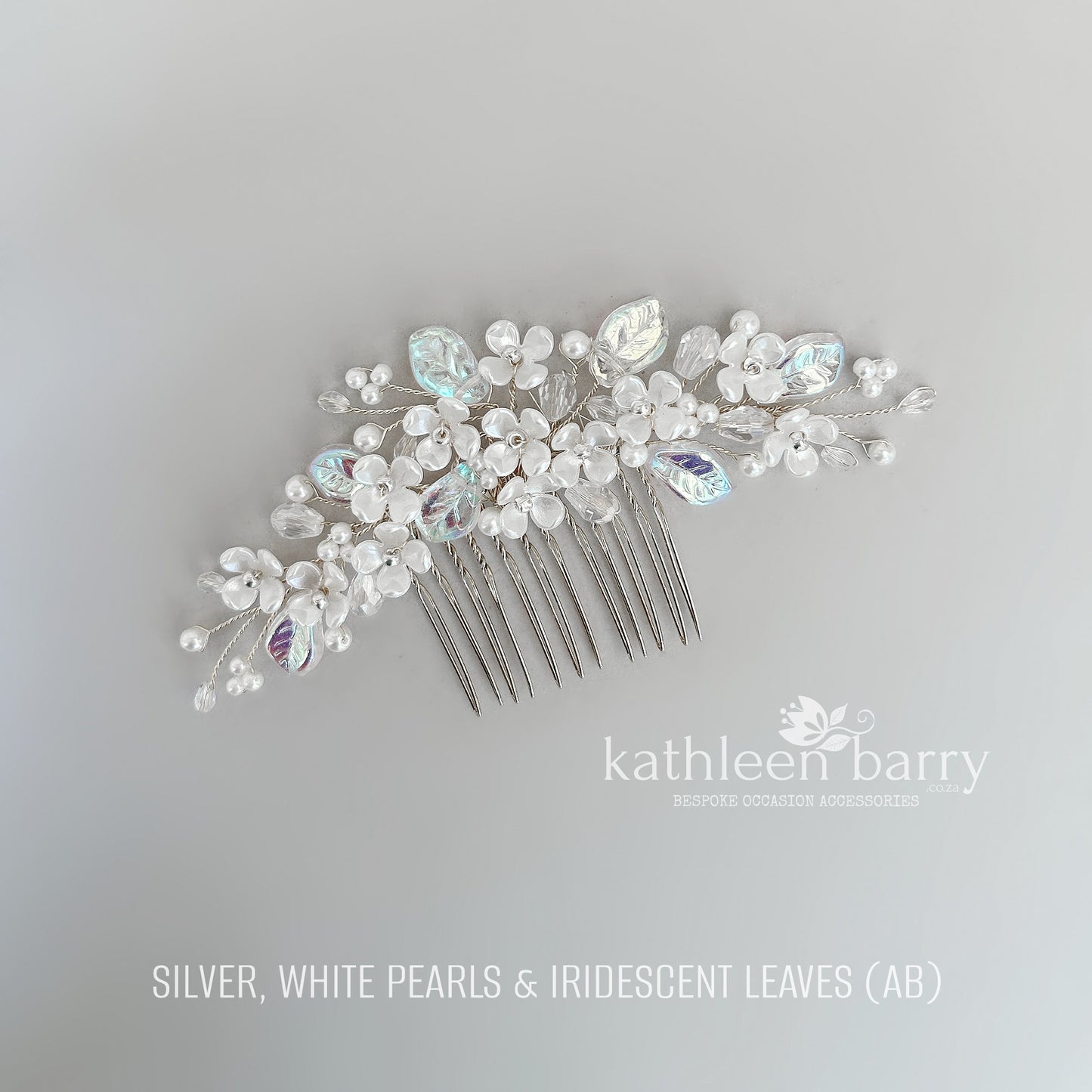 Kathy Flower Pearl Wedding Hair Comb