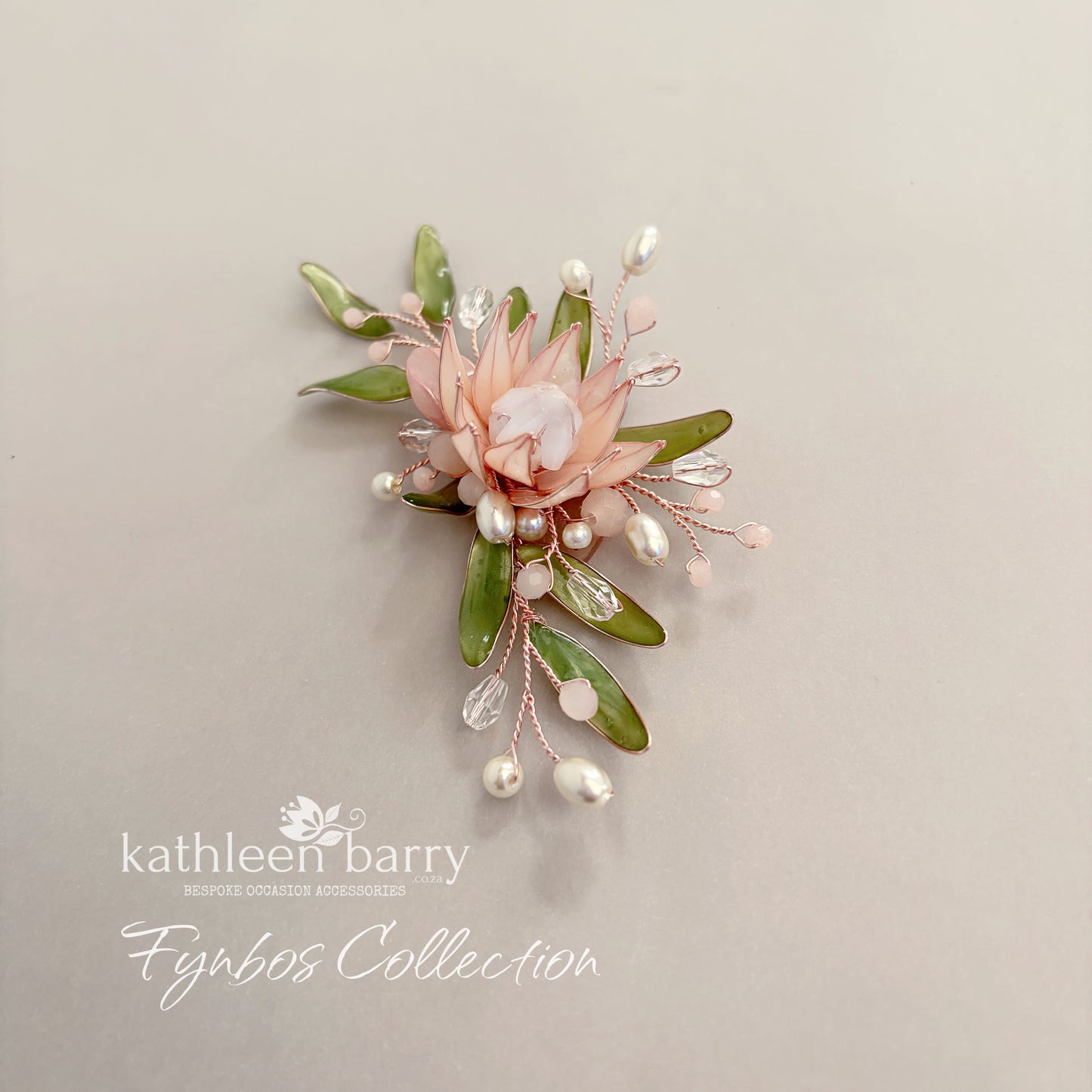King Protea Hair Clip or Comb - dainty fynbos inspired wedding hair accessories - Colors to order