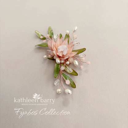 King Protea Hair Clip or Comb - dainty fynbos inspired wedding hair accessories - Colors to order