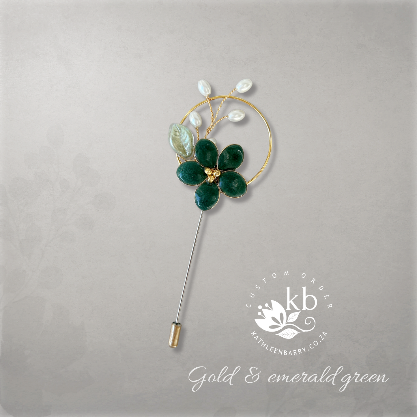 Heirloom boutonniere - Lapel pin - suit brooch (sold individually) Groom, groomsmen, Prom