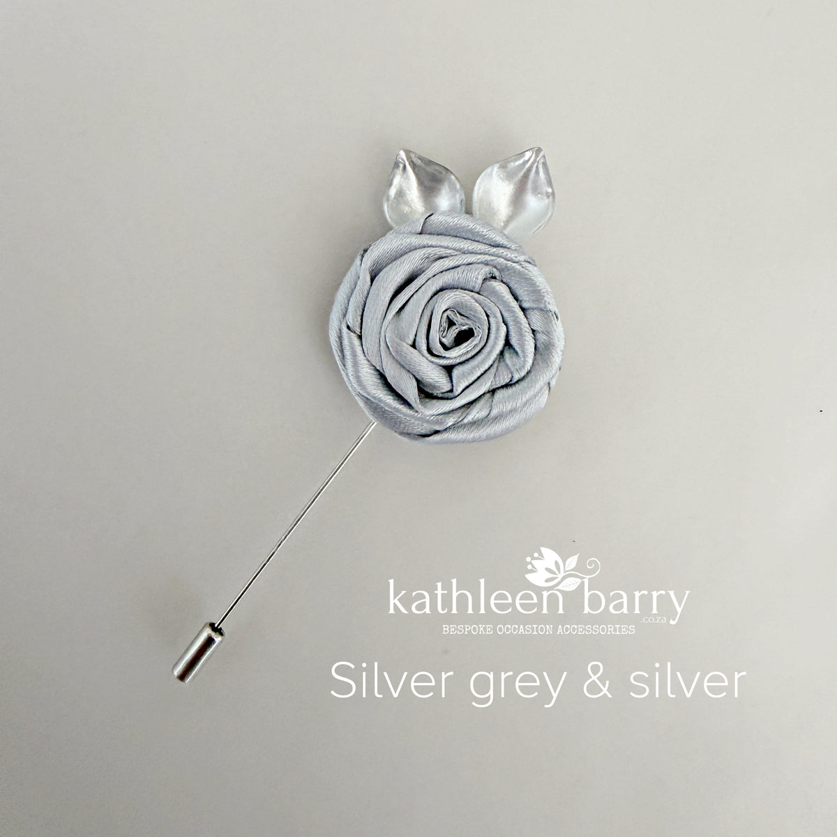 Handmade Fabric Rose Boutonnière – Custom Color Lapel Pin - Quick to despatch