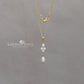 Dainty pearl drop wedding or occasion pendent necklace on chain, silver, gold or rose gold finish