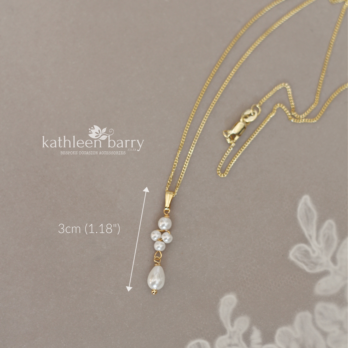 Dainty pearl drop wedding or occasion pendent necklace on chain, silver, gold or rose gold finish