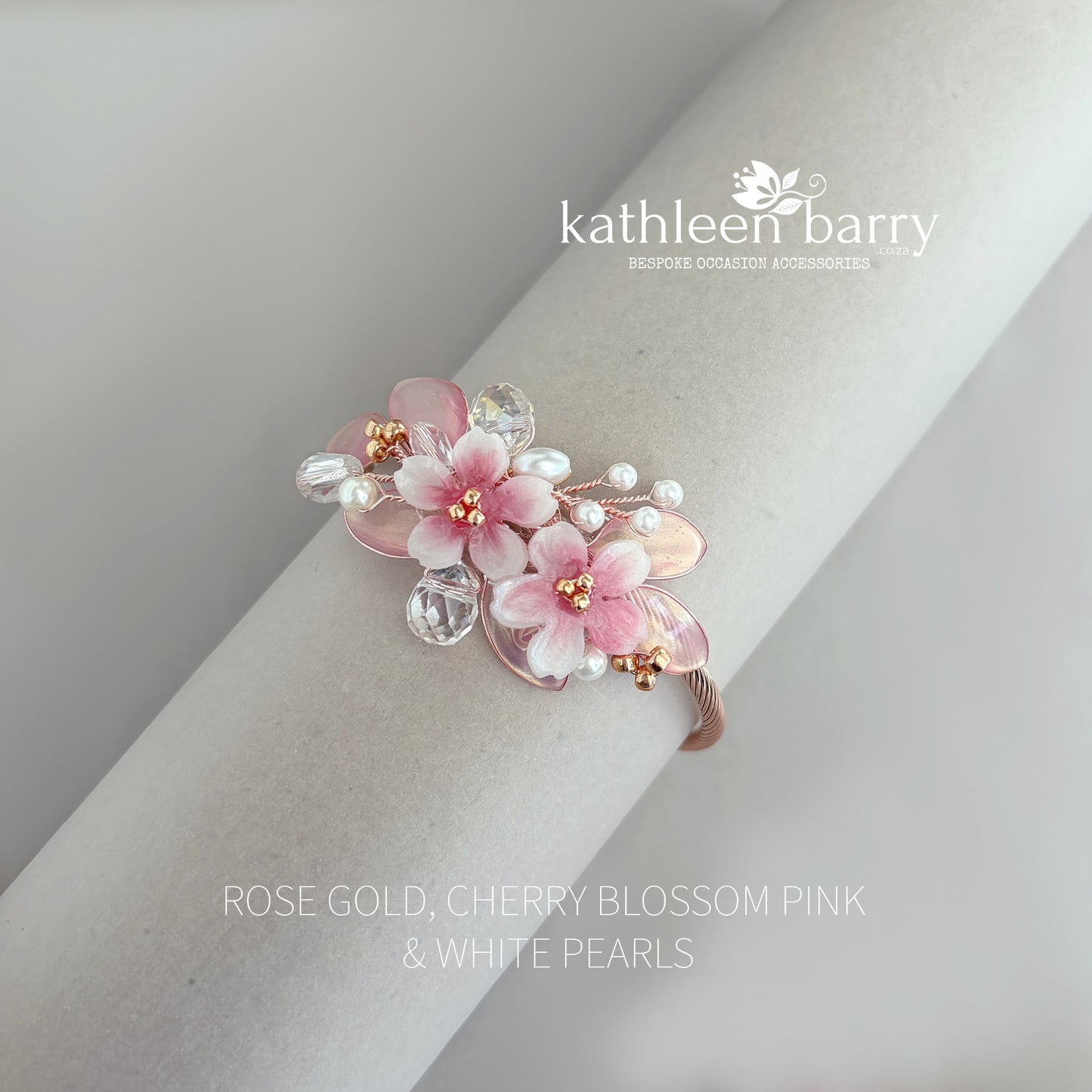 Sakura Cherry Blossom Bracelet - Gold, silver or rose-gold colors to order