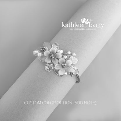 Sakura Cherry Blossom Bracelet - Gold, silver or rose-gold colors to order