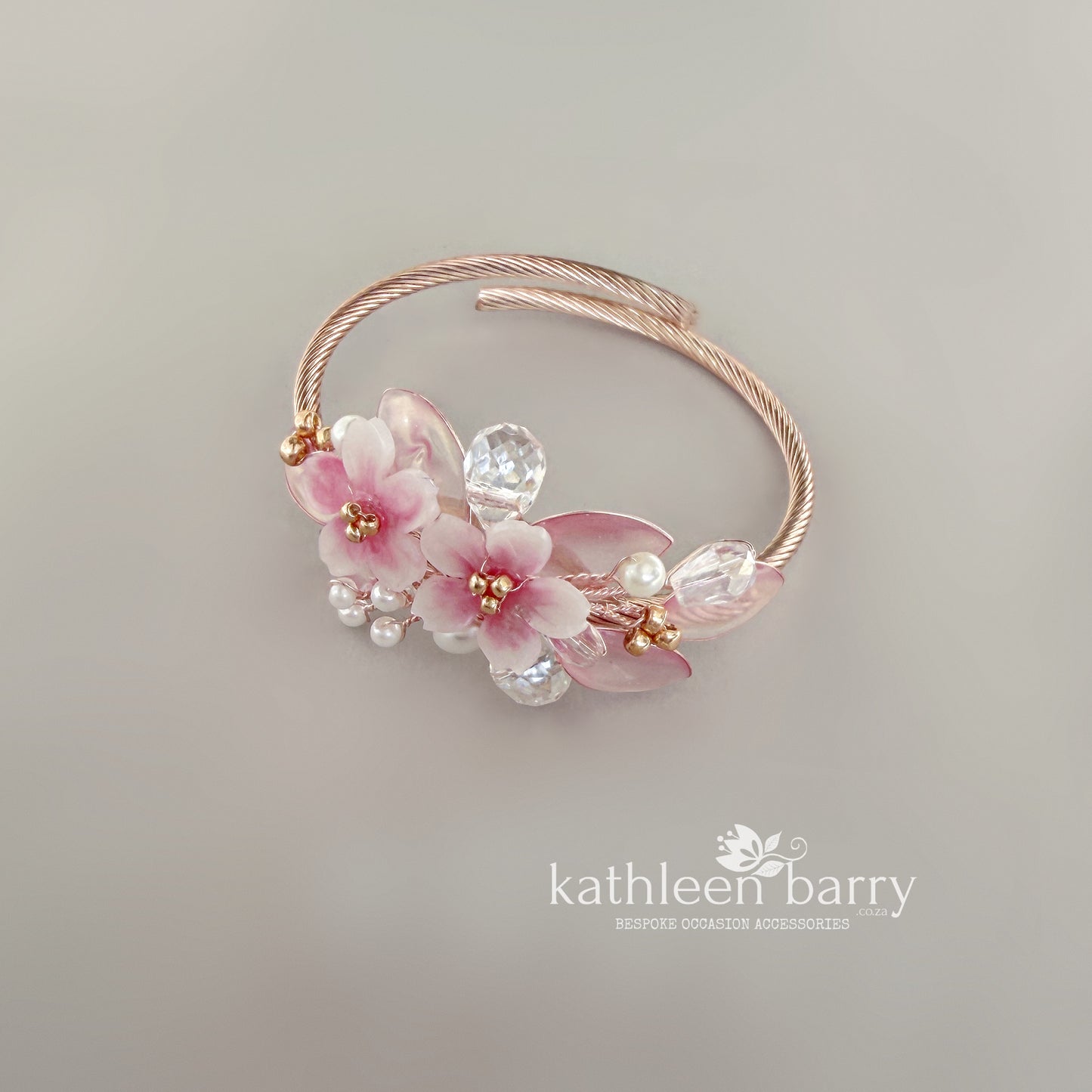 Sakura Cherry Blossom Bracelet - Gold, silver or rose-gold colors to order