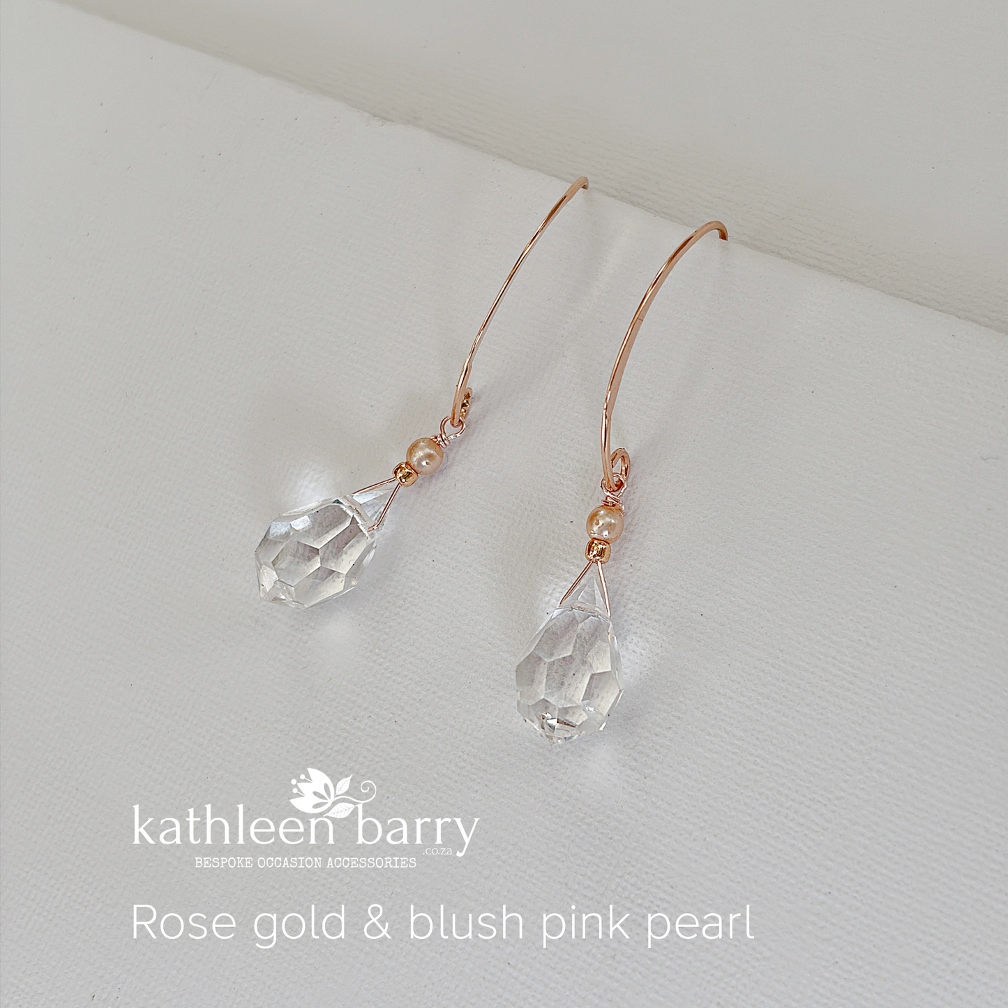 Melanie crystal drop earrings - Silver, gold or rose gold