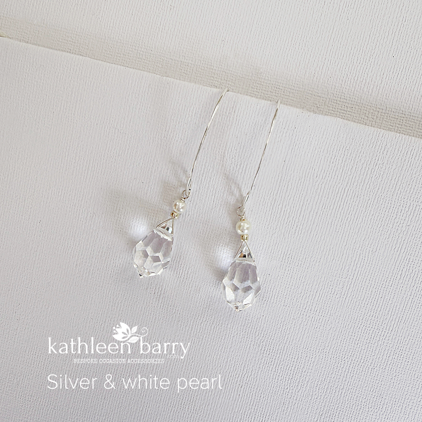 Melanie crystal drop earrings - Silver, gold or rose gold