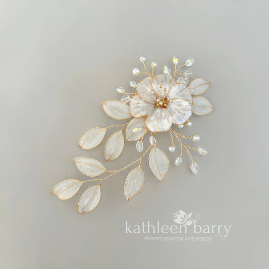 Meryl Statement Floral Wedding Hair Clip – Bridal Hair Accessory
