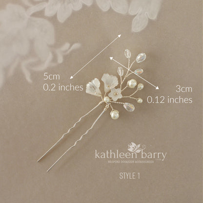 Monica hair pins mix and match - 3 styles - Rose gold, Gold or silver (sold individually)