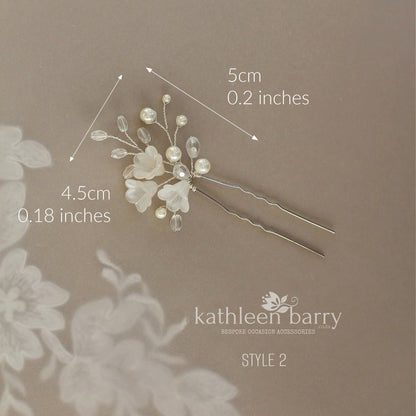 Monica hair pins mix and match - 3 styles - Rose gold, Gold or silver (sold individually)