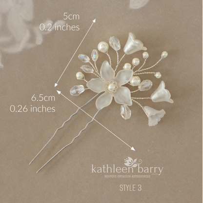 Monica hair pins mix and match - 3 styles - Rose gold, Gold or silver (sold individually)