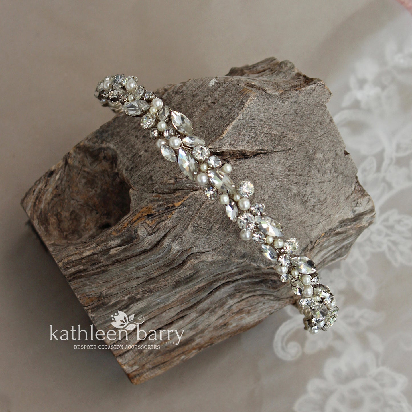 Ella rhinestone and pearl headband - simple bridal hair accessories