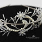 Naila Bridal headband hand beaded in silver, gold or rose gold finish