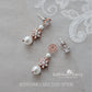 Nina Earrings- Cubic Zirconia & pearl - Available in Silver, gold or rose gold finish - Two way earrings  Limited stock