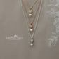 Nina chain pendent necklace - Cubic Zirconia & pearl - Available in Silver, gold or rose gold - Limited stock