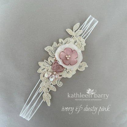 Nitsa Floral lace garter -  Color options available - Main garter only