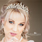 Janke crystal Rhinestone & pearl tiara / crown